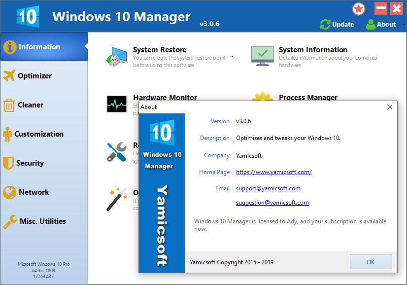 Yamicsoft windows 10 manager review